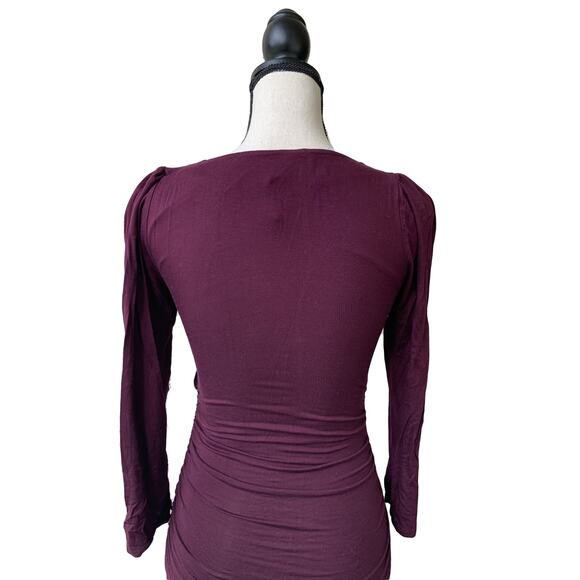 Plenty by Tracy Reese Criss Cross Ruched Dress in Port Size 4 - Picture 7 of 10